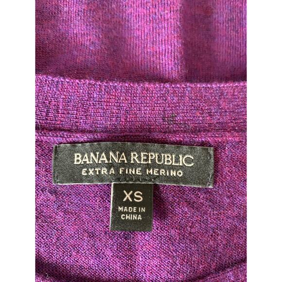 Banana Republic extra fine Merino wool sweater purple XS - Picture 2 of 7